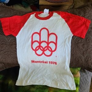 VINTAGE Kids size 12 1976 Montreal Olympics shirt.